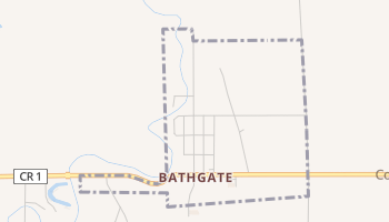 Bathgate, North Dakota map