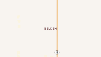 Belden, North Dakota map