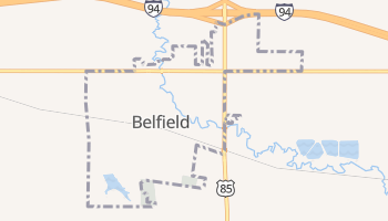 Belfield, North Dakota map