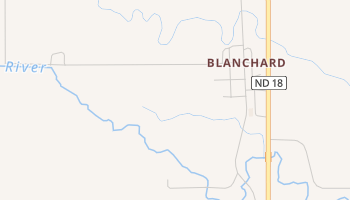 Blanchard, North Dakota map