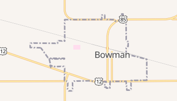 Bowman, North Dakota map