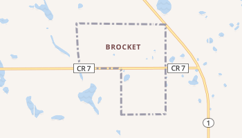 Brocket, North Dakota map