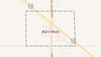 Bucyrus, North Dakota map