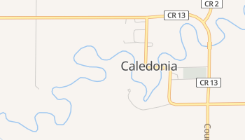 Caledonia, North Dakota map