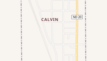 Calvin, North Dakota map