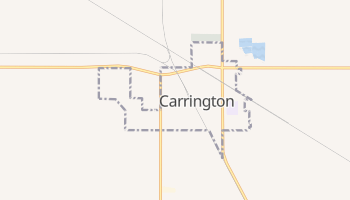 Carrington, North Dakota map