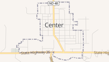 Center, North Dakota map