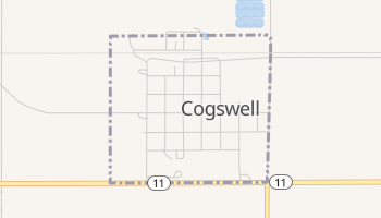Cogswell, North Dakota map