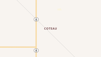 Coteau, North Dakota map