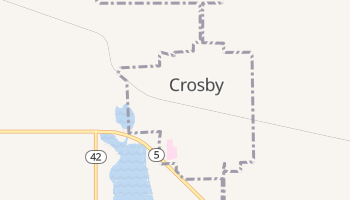 Crosby, North Dakota map