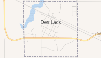 Des Lacs, North Dakota map