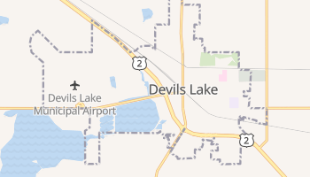 Devils Lake, North Dakota map