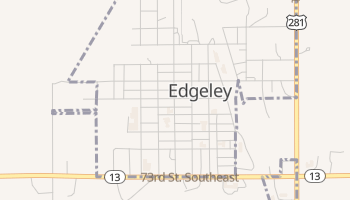 Edgeley, North Dakota map