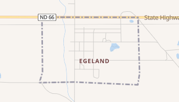 Egeland, North Dakota map