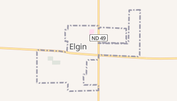 Elgin, North Dakota map