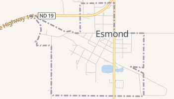 Esmond, North Dakota map
