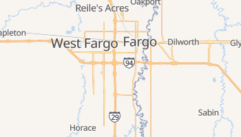 Fargo, North Dakota map