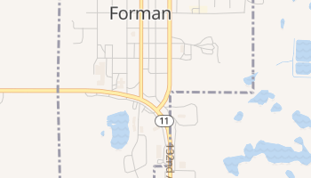 Forman, North Dakota map
