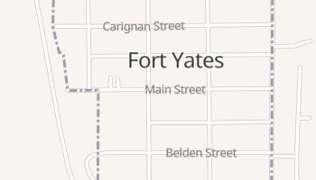 Fort Yates, North Dakota map