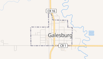 Galesburg, North Dakota map