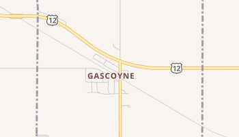 Gascoyne, North Dakota map