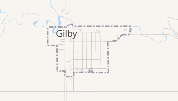 Gilby, North Dakota map