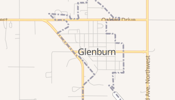 Glenburn, North Dakota map