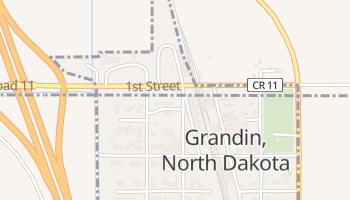 Grandin, North Dakota map