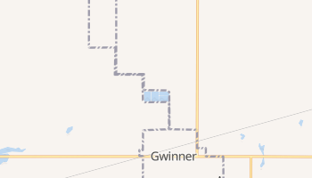 Gwinner, North Dakota map
