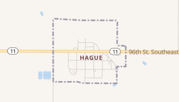 Hague, North Dakota map