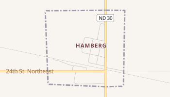 Hamberg, North Dakota map