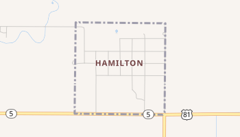 Hamilton, North Dakota map
