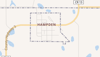 Hampden, North Dakota map