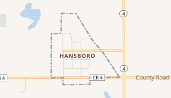 Hansboro, North Dakota map