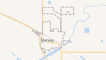 Harvey, North Dakota map
