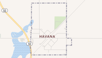Havana, North Dakota map