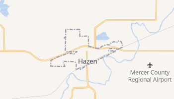 Hazen, North Dakota map