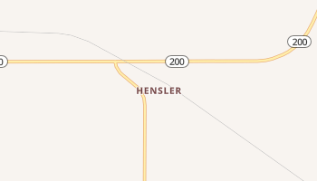 Hensler, North Dakota map