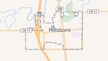Hillsboro, North Dakota map