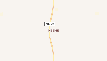 Keene, North Dakota map