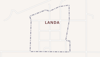 Landa, North Dakota map