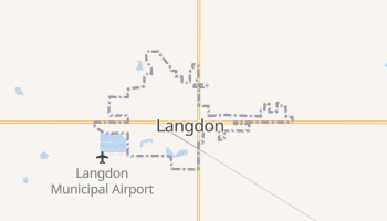 Langdon, North Dakota map