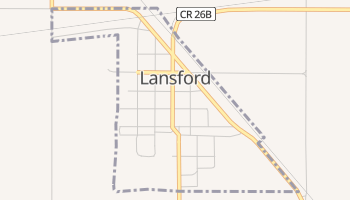 Lansford, North Dakota map