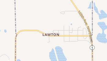 Lawton, North Dakota map