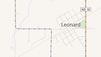 Leonard, North Dakota map