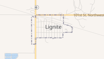 Lignite, North Dakota map