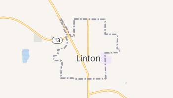 Linton, North Dakota map