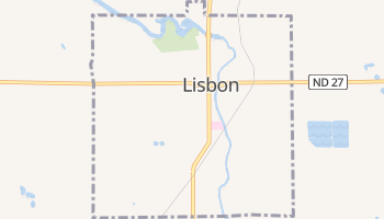 Lisbon, North Dakota map