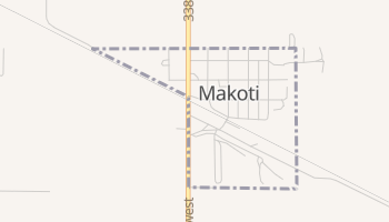 Makoti, North Dakota map