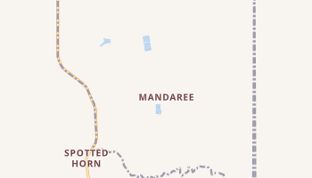 Mandaree, North Dakota map